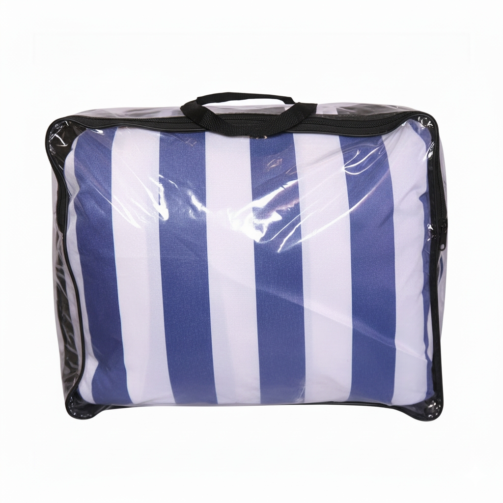 تصویر  چادر ماشین آریزو 5 مدل آبی راه راه ضدآب فابریکی