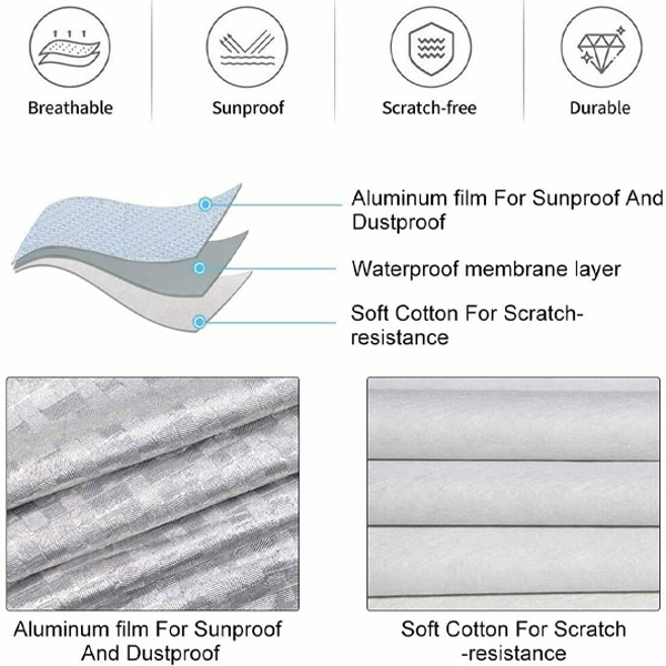 تصویر  چادر ماشین هیوندای سانتافه مدل شمعی برند Polestra وارداتی